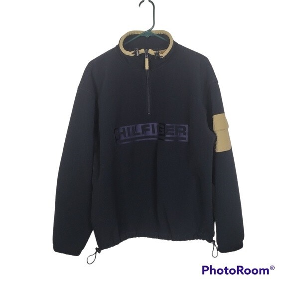 Mens Tommy Hilfiger 1/4 Zip Pullover Fleece Size L - Picture 1 of 5